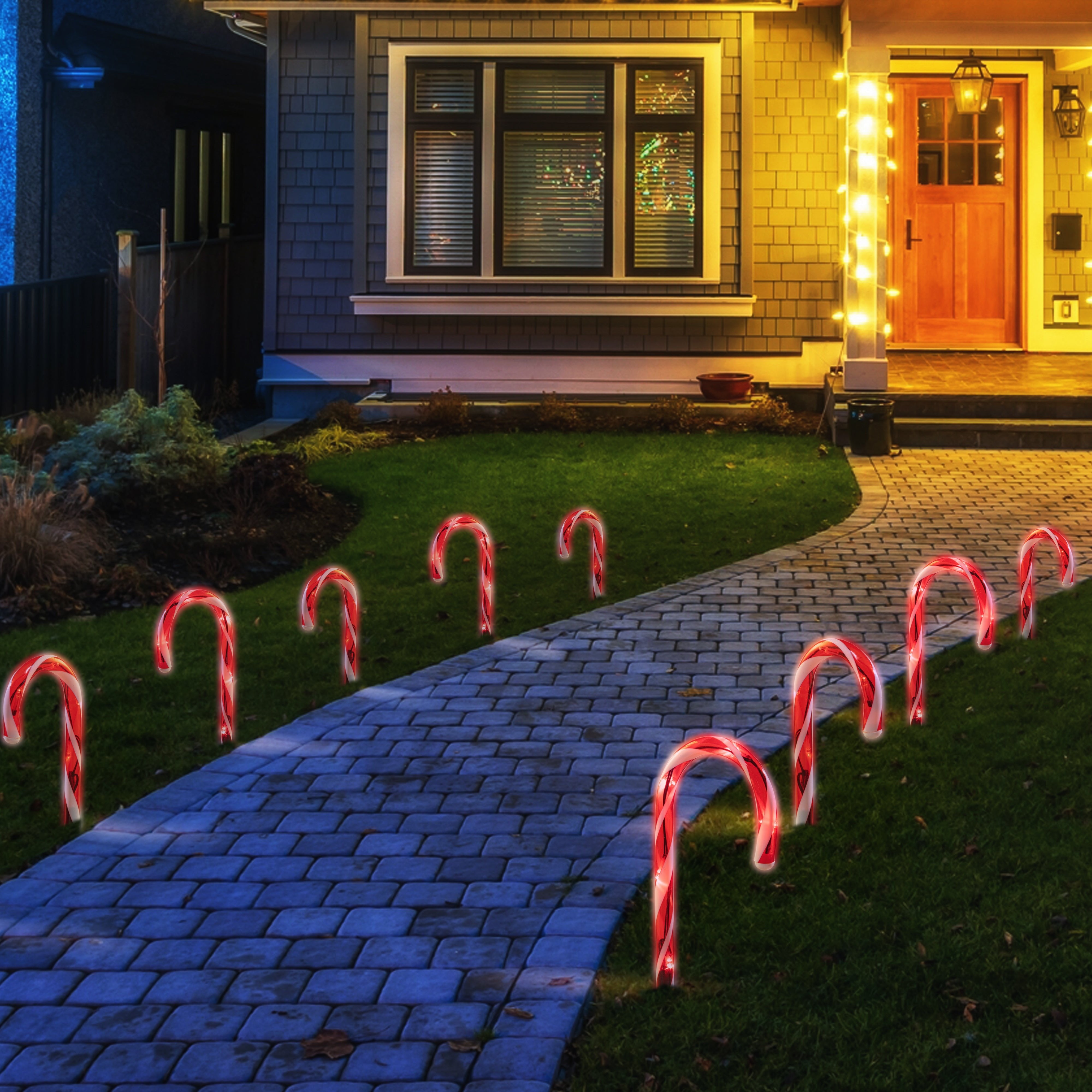 V720-XL0072-200265-00 LED Candy Canes Path Lights 20pk - Image 1