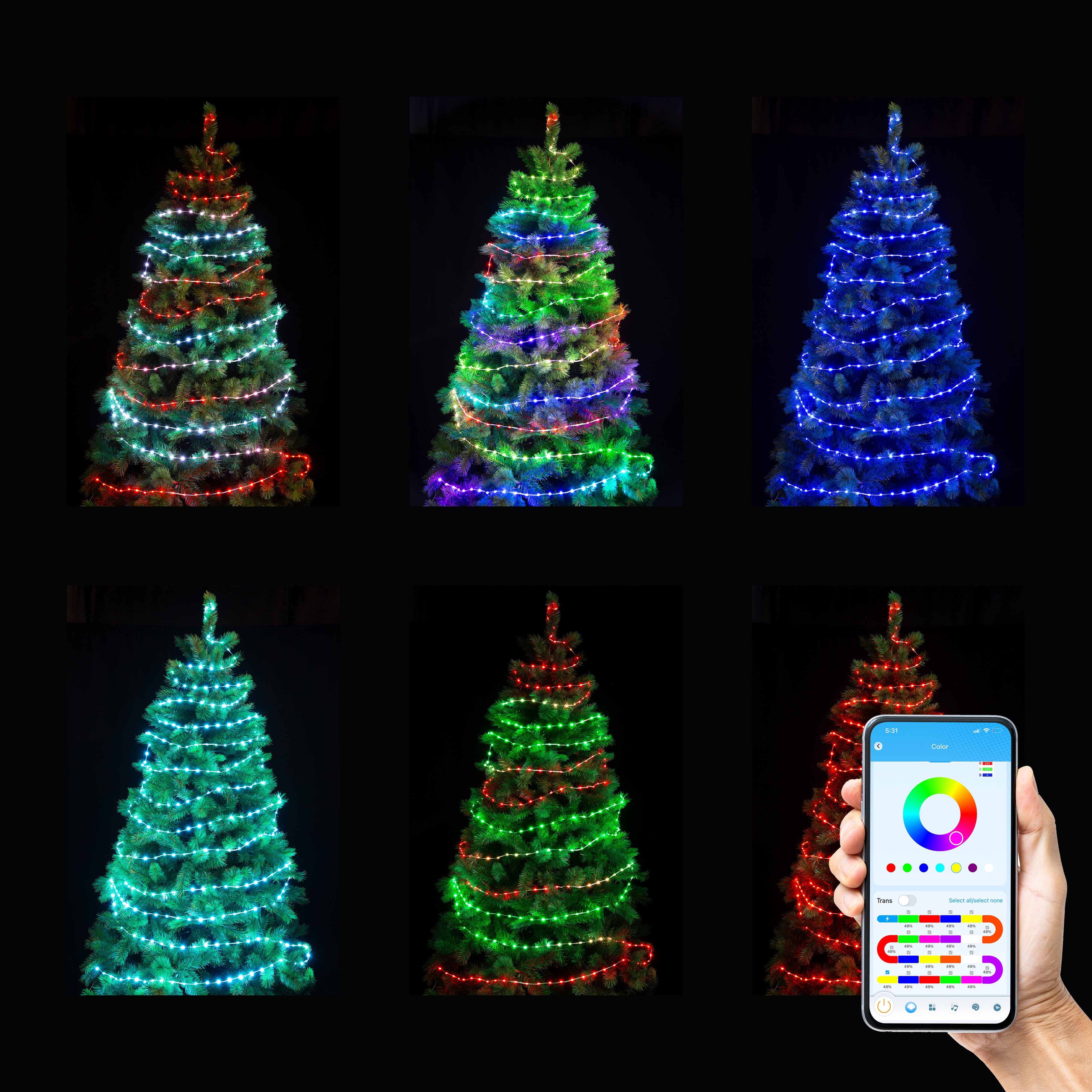V720-XL1398-200202-00 App Controlled Lightshow Fairy Lights LEDs Reel available in 2 Lengths - 29.9 meter - Image 1