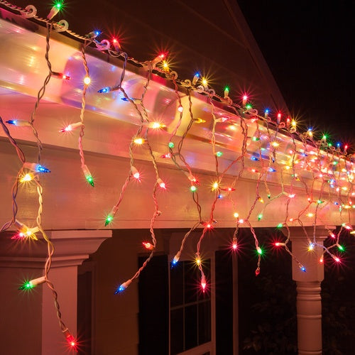 V720-XL1518W-202080-03 Battery Operated 200 LED Icicle Lights – Available in 2 Colors - Cool White - Image 1
