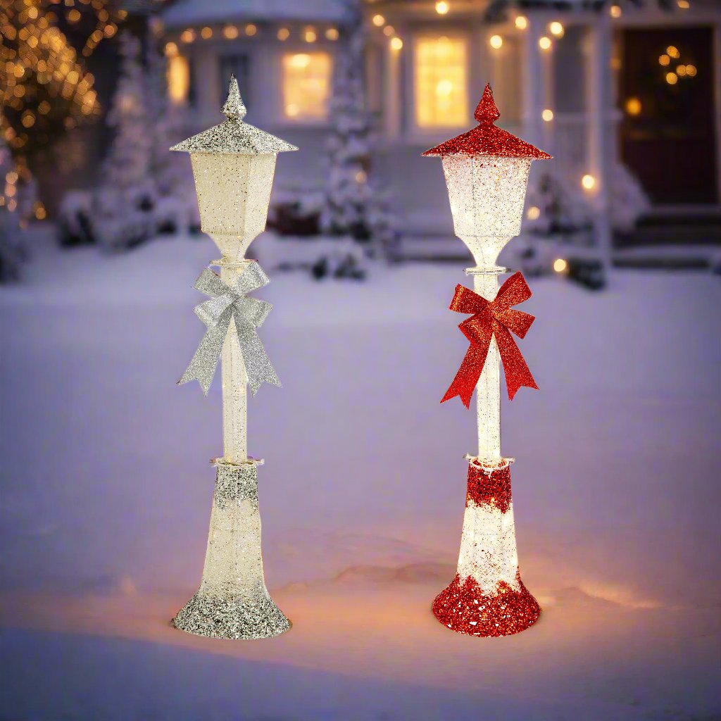 V720-XL1531-200154-00 LED Glitter Street Lamp 120cm Twinkle available in 2 Colors - Red - Image 1