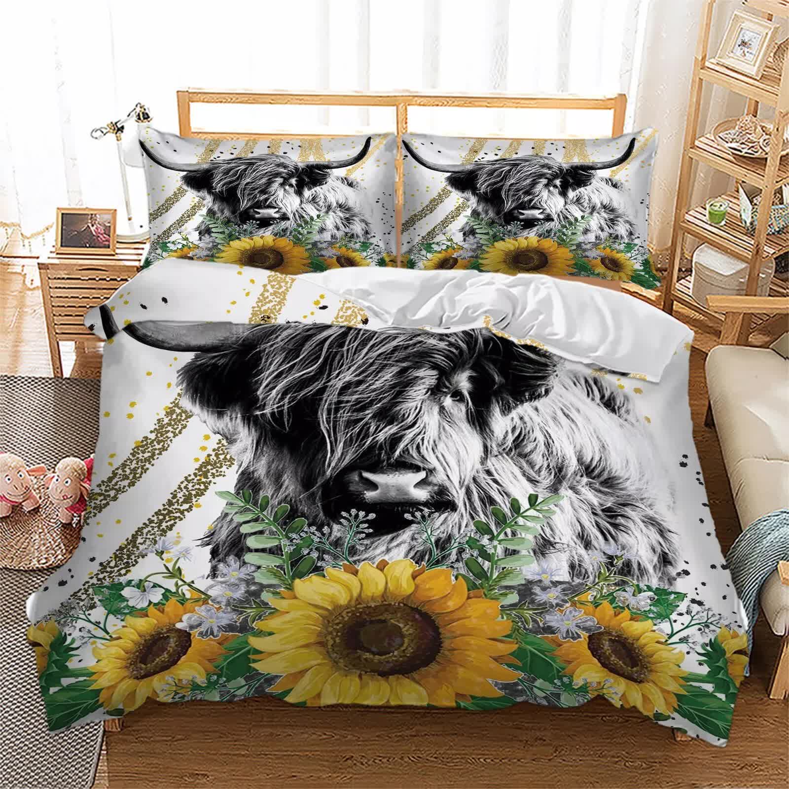 V745-AQ043752E3-212777-00 Luxury Feel Satin Duvet Cover Set - Smooth & Breathable-Double - Image 1