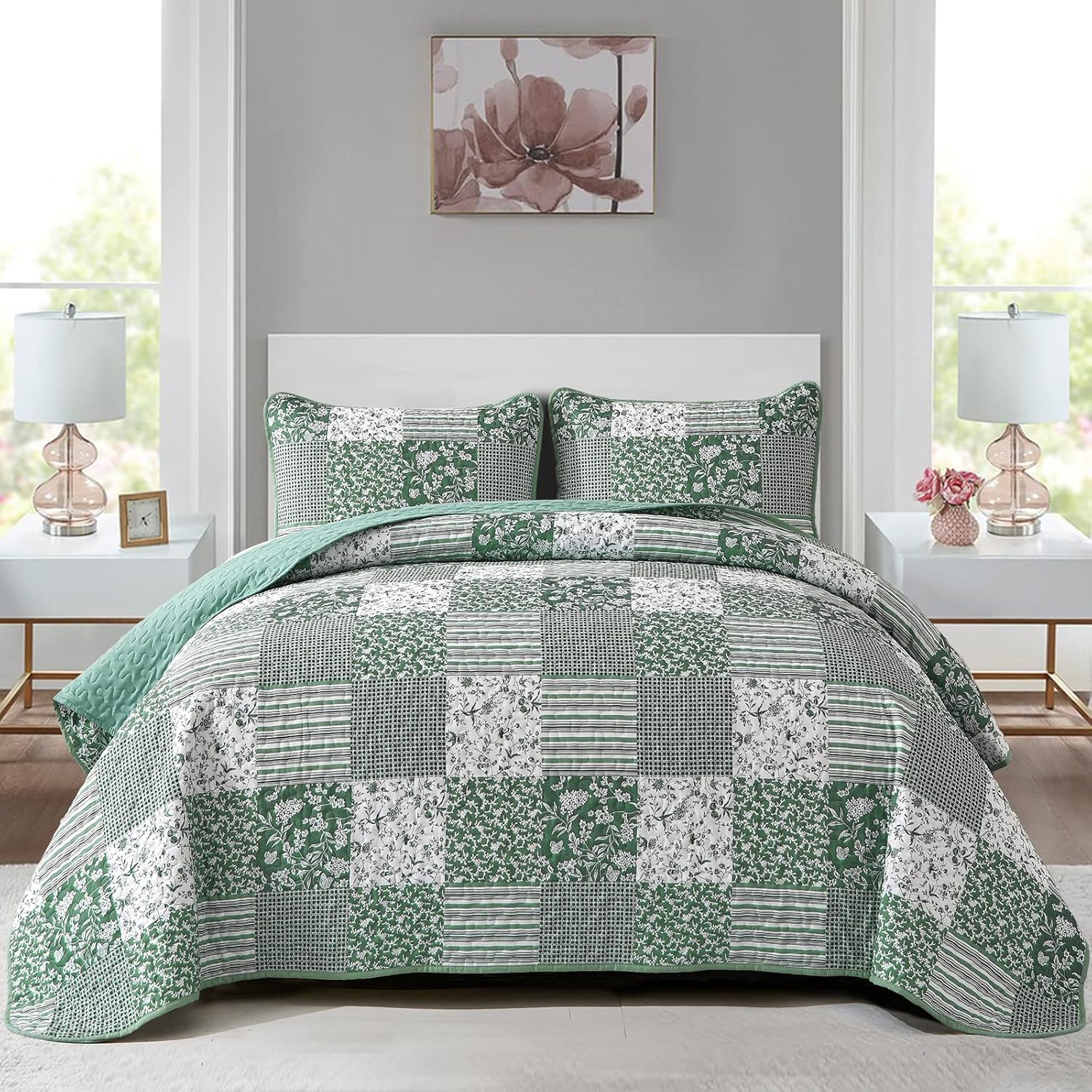 V745-MAC080315Q13U-190893-00 Delightful Quilted bedspread and pillowcovers set: Indulge in Comfort - Queen size - Image 1