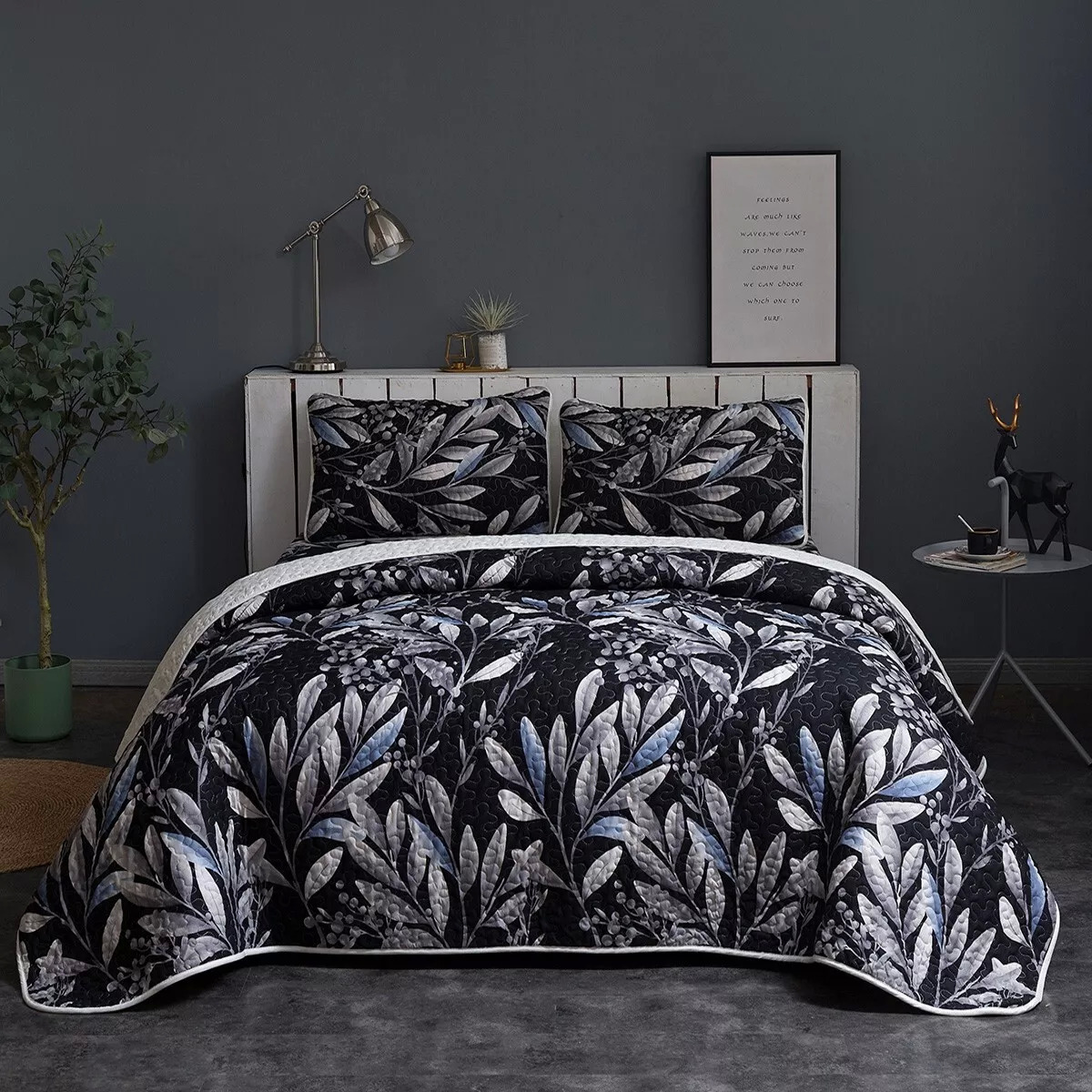 V745-MAC090134Q13U-190898-00 Whimsical Quilted bedspread and pillowcovers set: Add Fun to Your Space - Queen size - Image 1