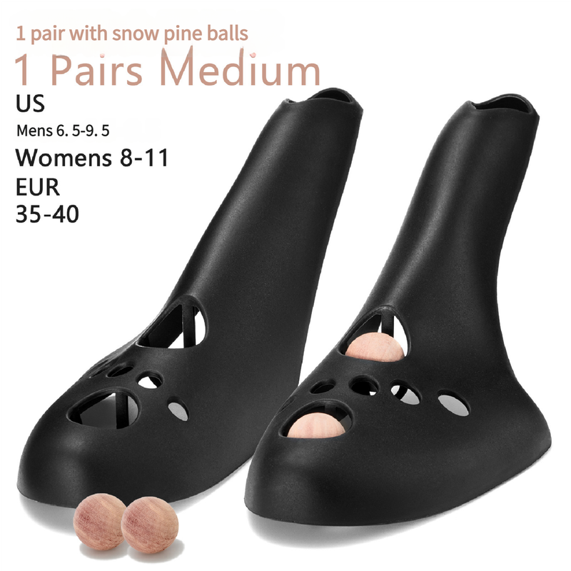 V888-ELOSUNG100020-204132-00 Medium Black Shoe Stretcher with Cedar Wood Balls, Size EUR 35-40 (Men's US 6.5-9.5, Women's US 8-11) - Image 1