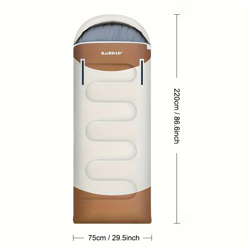 V888-ELOSUNG10046-203101-00 KAIROAD Extra Wide Mummy Sleeping Bag + FREE Accessories (Eye Mask, Earplugs, Square Pillow) - 3 Season, Warm & Cold Weather, Waterproof - Image 1