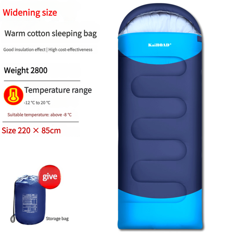 V888-ELOSUNG10049-203093-00 Sleeping Bag - Lightweight for Adults, Camping, Hiking, Backpacking (With accessories + eye mask + earbuds + square pillow) - Image 1