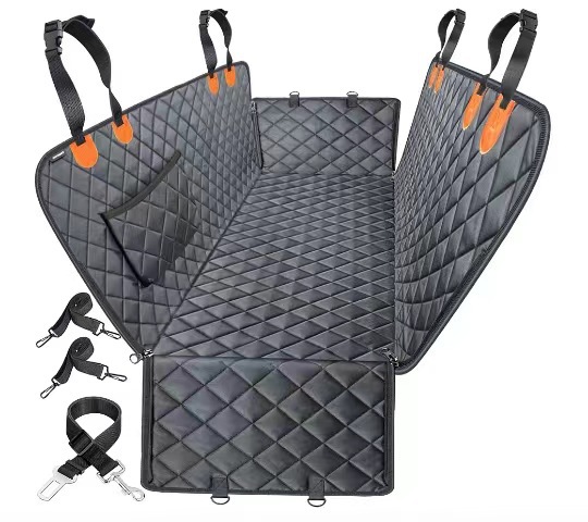 V888-ELOSUNG10073-209171-00 Heavy Duty Dog Car Seat Cover with Side Flaps, Waterproof Pet Back Seat Cover, Non-Slip Scratchproof Dog Hammock for Cars, Trucks and SUVs - Image 1