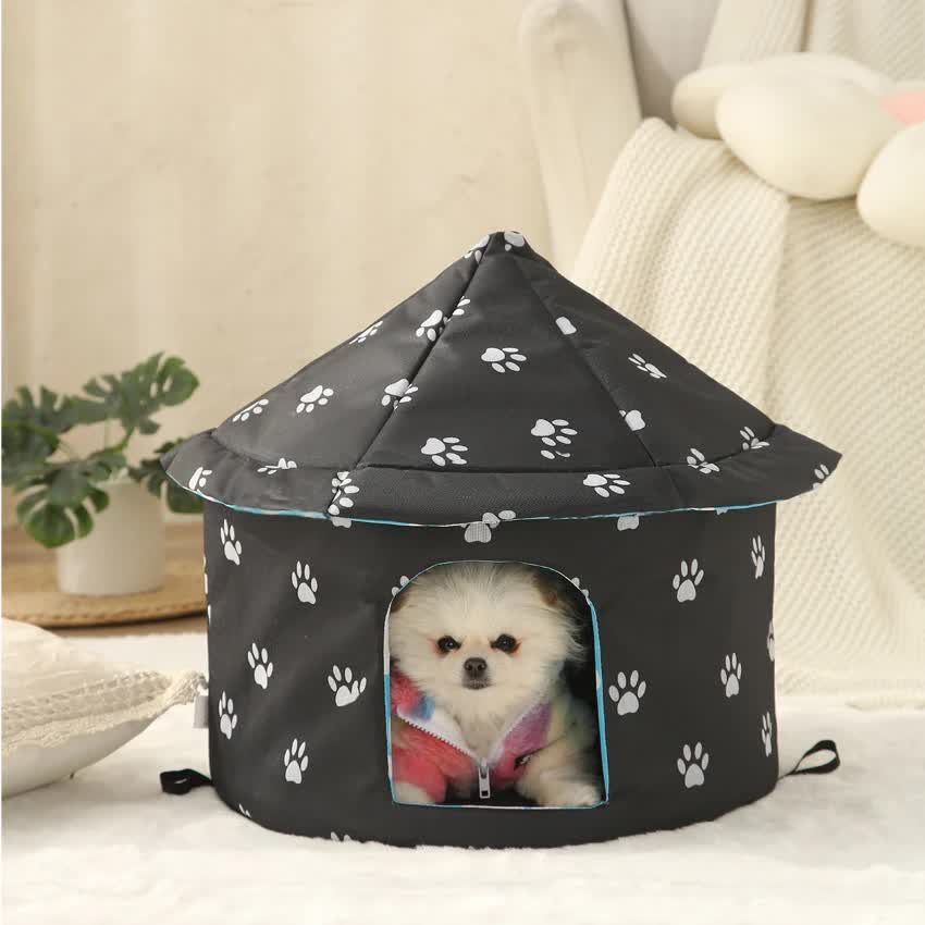 V888-ELOSUNG10207-204404-00 Outdoor Waterproof Cat House - Insulated, Weatherproof, Warm Shelter for Cats, Ideal for Winter Protection, Size: M 40*41cm - Image 1