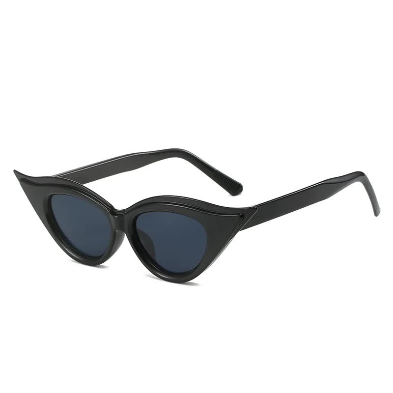 V888-ELOSUNG10711-205746-00 Retro Cat-Eye Sunglasses - Stylish Black Vintage Frames for Women - Image 1