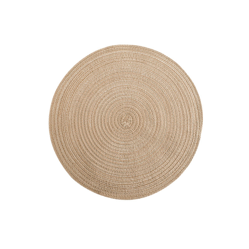 V888-ELOSUNG10760-205637-00 Round Woven Placemats -Colorful Braided Table Mats for Dining & Home Decor 30cm 10pcs khahi - Image 1