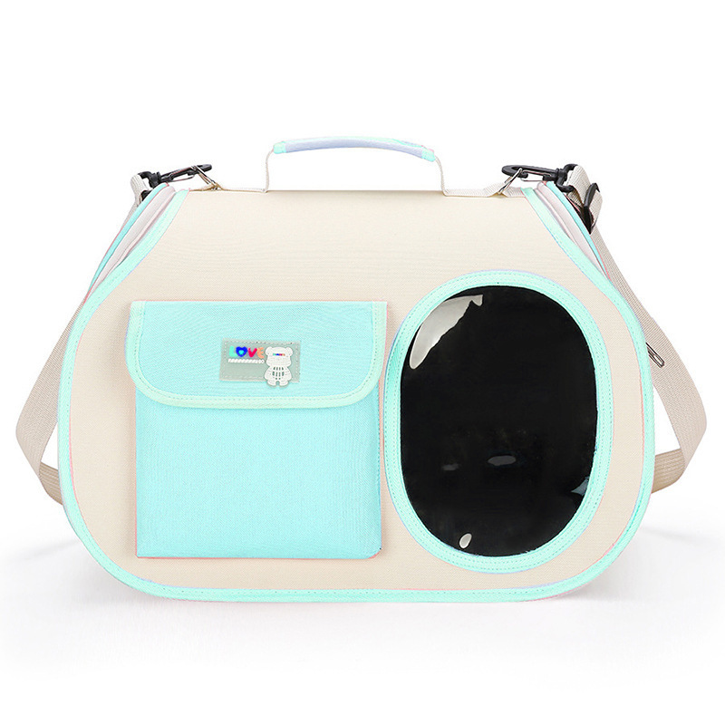 V888-ELOSUNG10826-205990-00 Green Colors Pet Carrier Backpack, Breathable Cat Carrier Backpack with Transparent Window, Airline Approved Dog Backpack Carrier for Small Dogs and Cats, Travel Hiking Camping - Image 1