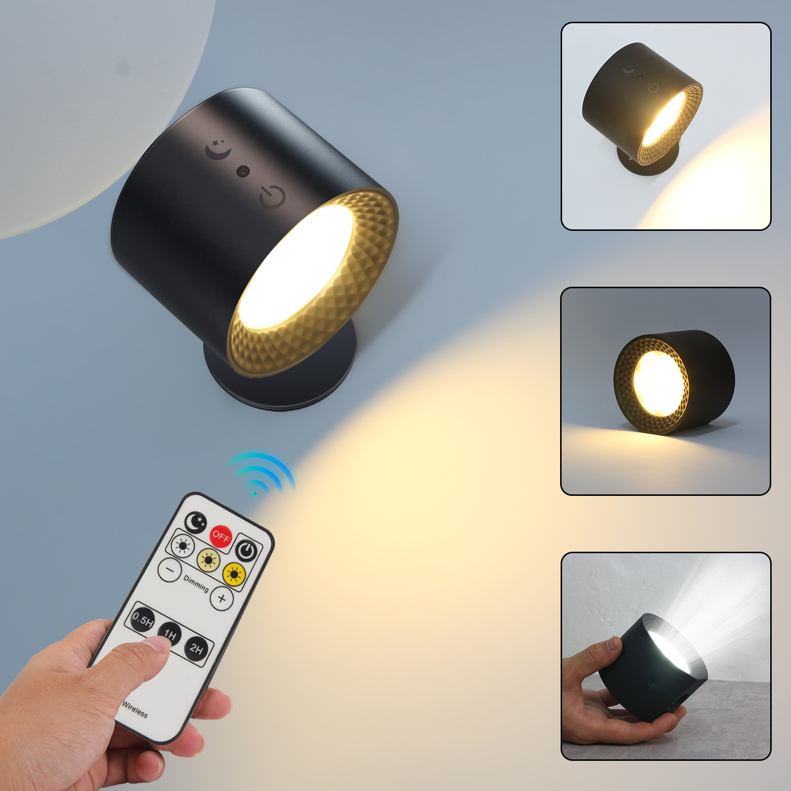 V888-ELOSUNG11183-208612-00 Touch-Control LED Night Light with 3 Brightness Levels & 3 Color Temperatures - Adjustable Stepless Dimming for Home & Office - Image 1