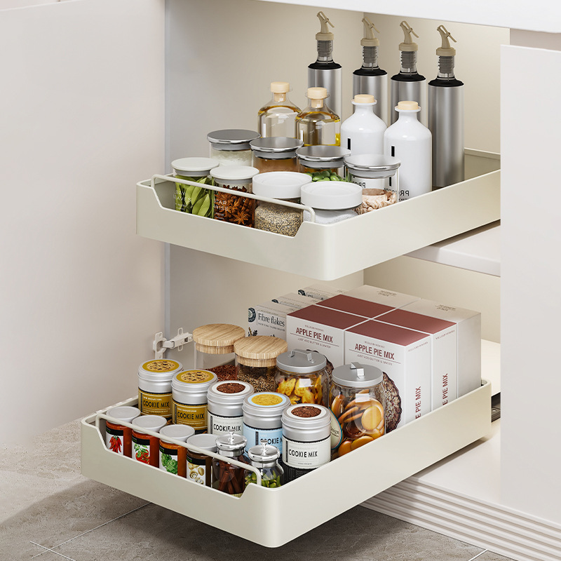 V888-ELOSUNG1132-202467-00 Kitchen Cabinet Pull-Out Drawer Organizer - Soft-Close, Noise-Free Design,Drawer storage box (30 width 43 depth) - Image 1