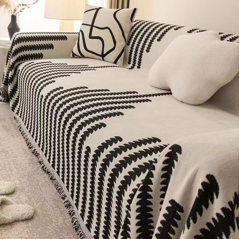 V888-ELOSUNG1150-202357-00 One -piece full -cover line sofa towel 180*230cm - Image 1