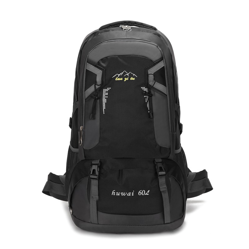 V888-ELOSUNG11503-209372-00 Large 60L Black Waterproof Hiking Backpack for Travel, Camping, and Outdoor Adventures - Durable and Lightweight - Image 1