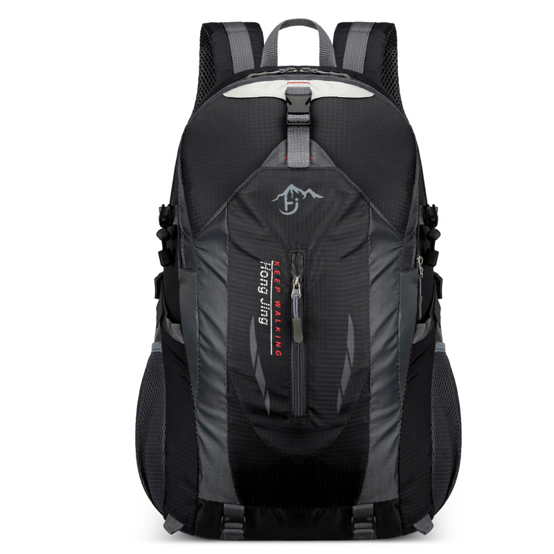 V888-ELOSUNG11507-209378-00 Black Lightweight Hiking Backpack - Waterproof Outdoor Travel & Camping Bag with Multi-Compartment Design - Image 1