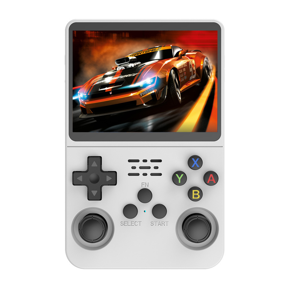 V888-ELOSUNG11628-209600-00 White Retro Portable Gaming Console with 64GB, 1 Memory Card - 3D Games, HD Display, and Dual Joysticks - Image 1