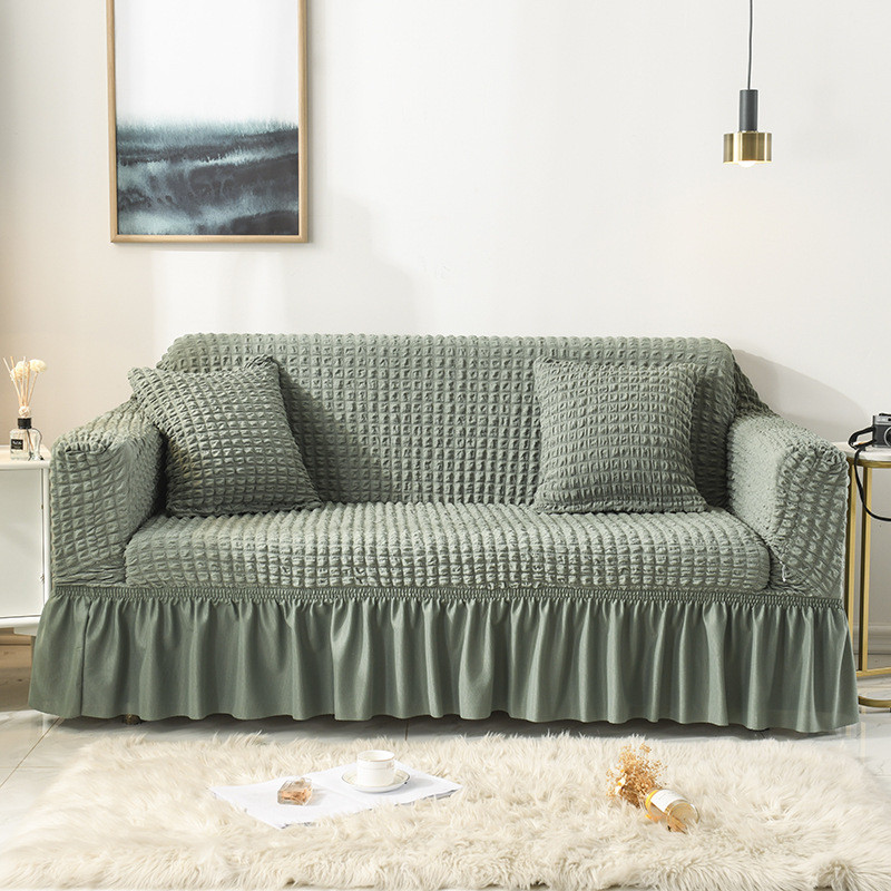 V888-ELOSUNG1166-202585-00 Elastic sofa cover-green (305-360cm) - Image 1