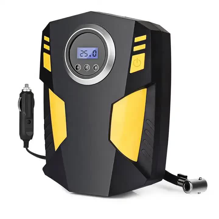 V888-ELOSUNG11680-209665-00 Portable 12V Digital Tire Inflator Air Compressor with LED Light - 120W, 300cm Power Cord, Multi-Purpose for Cars, Motorcycles, Bicycles, and Inflatables - Image 1
