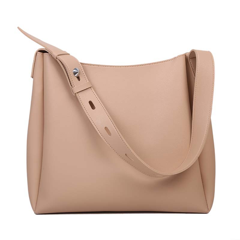 Khaki 2-Piece Women's Bucket Bag Set - Vintage Large Capacity Shoulder Tote & Crossbody Bag (Commuter Style)