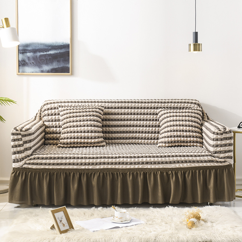 V888-ELOSUNG1181-202570-00 Elastic sofa cover-two-color coffee (305-360cm) - Image 1