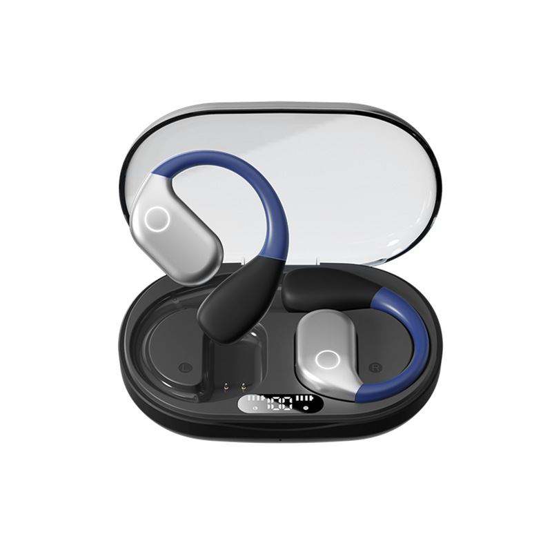 V888-ELOSUNG11844-210093-00 Black M82 Transparent OWS Wireless Bluetooth Earphones - Clear Sound, Comfortable Over-Ear Fit - Image 1