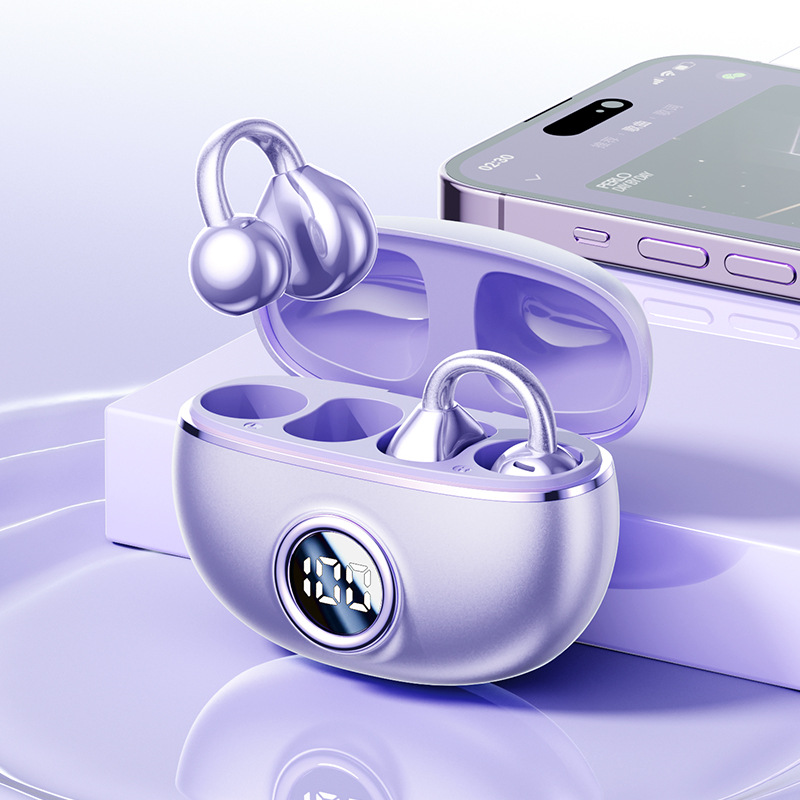 V888-ELOSUNG11850-210102-00 Purple M97 Spherical OWS Plated Over-Ear Bluetooth Earphones - Stylish Design, Superior Sound Quality, Comfortable Fit - Image 1