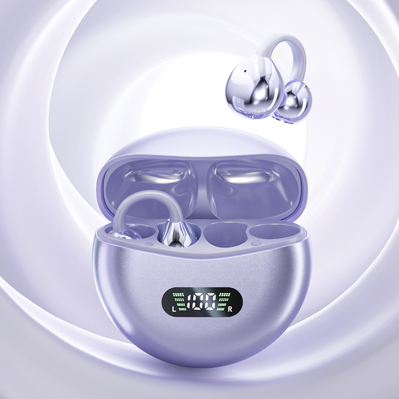 V888-ELOSUNG11852-210103-00 Purple M79 Spherical OWS Over-Ear Bluetooth Earphones - Wireless, Stylish Design, Superior Sound Quality - Image 1