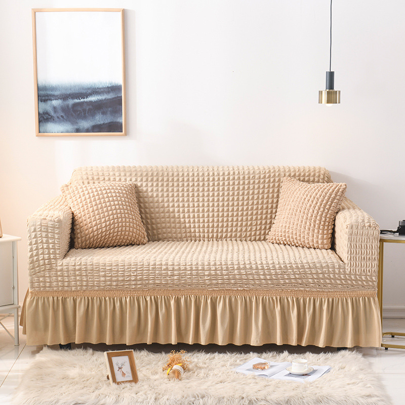 V888-ELOSUNG1187-202564-00 Elastic sofa cover-beige (90-140cm) - Image 1