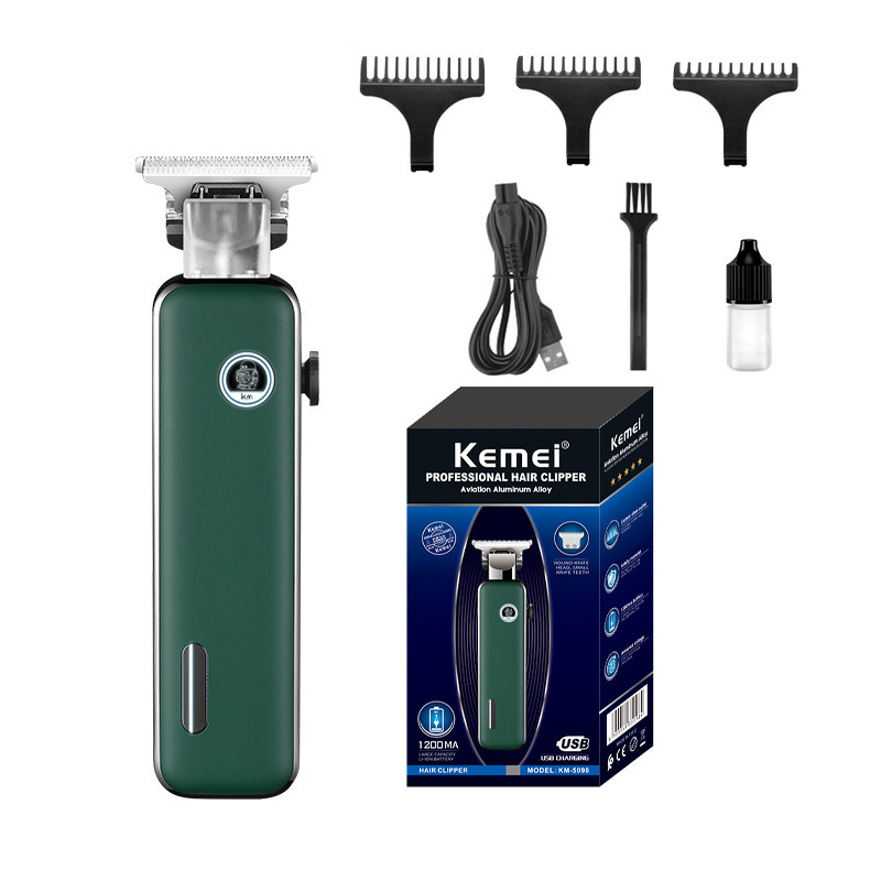 V888-ELOSUNG11922-210701-00 KM-5098 Portable Hair Clipper - Small Electric Trimmer for Carving, Hair Cutting & Styling - Image 1