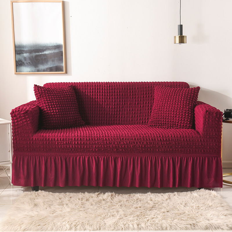 V888-ELOSUNG1197-202554-00 Elastic sofa cover wine red (90-140cm) - Image 1