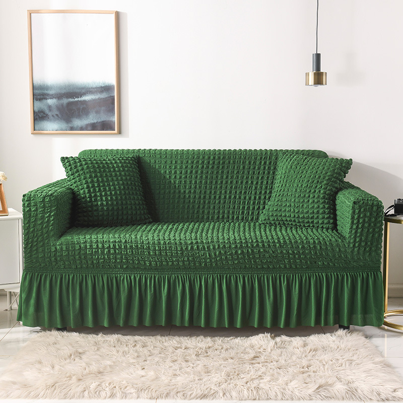 V888-ELOSUNG1214-202538-00 Elastic sofa cover green (190-230cm) - Image 1