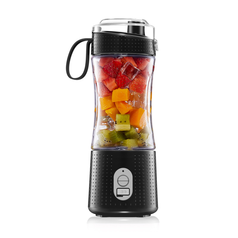 V888-ELOSUNG12260-211116-00 Black Portable Mini Juicer - Rechargeable Electric Fruit Juicer Cup, Compact & Convenient - Image 1