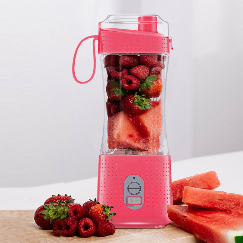 V888-ELOSUNG12262-211118-00 Pink Portable Mini Juicer - Rechargeable Electric Fruit Juicer Cup, Compact & Convenient - Image 1