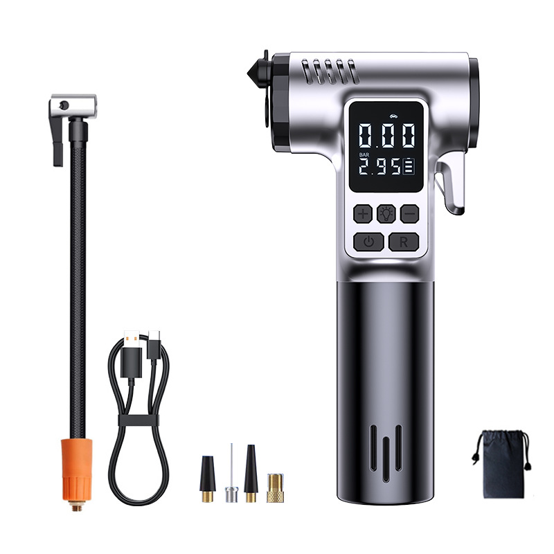 V888-ELOSUNG12300-211019-00 Wireless Car Air Compressor, Portable Electric Tire Inflator Pump for Cars, Bikes, and Motorcycles - Image 1