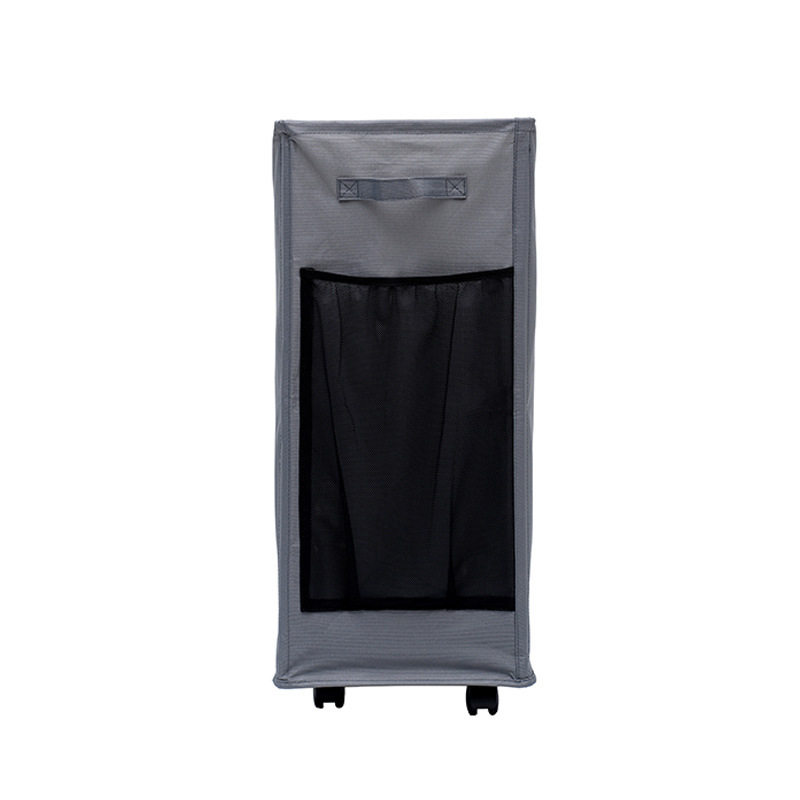 V888-ELOSUNG12313-211405-00 Dark Grey Foldable Yoga Storage Basket, Oxford Fabric Laundry Hamper, Multi-Purpose Organizer for Toys and Bathroom Essentials - Image 1
