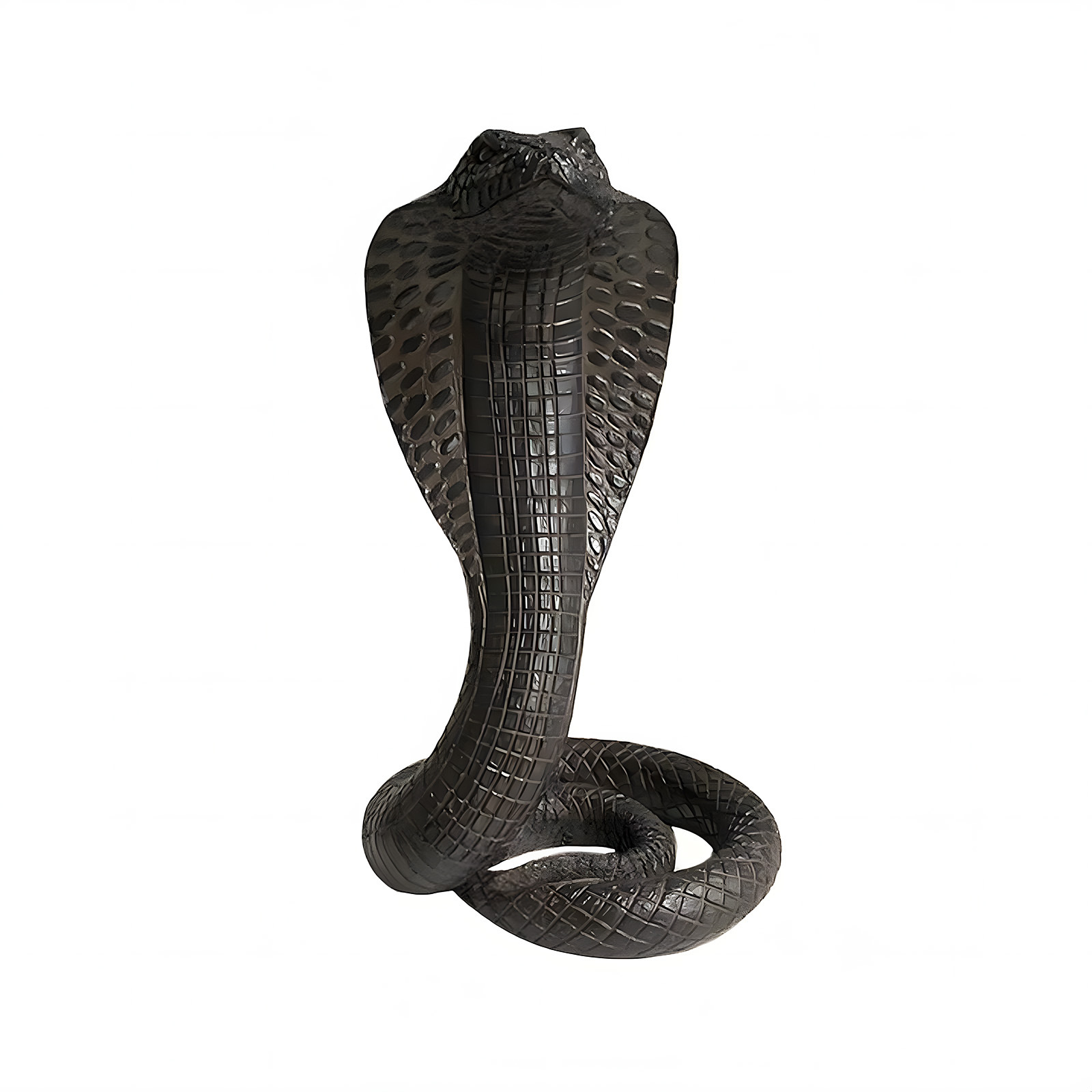 V888-ELOSUNG12445-211726-00 Black Decorative Resin Cobra Statue - Unique Animal Figurine for Home Decor & Creative Gifts - Image 1