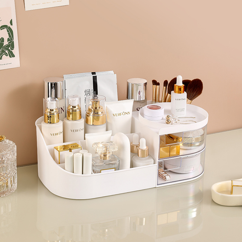 V888-ELOSUNG1261-202614-00 Cosmetics storage box ivory white (26.5*14.5*10cm) - Image 1