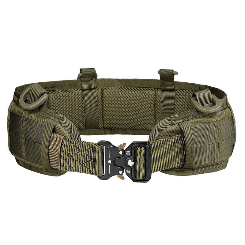 V888-ELOSUNG12872-213814-00 Green Tactical Utility Belt with Adjustable Straps and Metal Buckle - Image 1