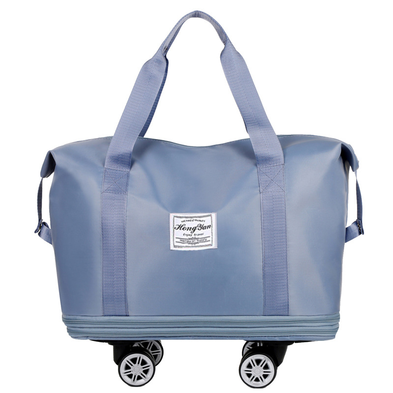 V888-ELOSUNG13072-210216-00 Blue Large Capacity Travel Bag with Expandable Design, Waterproof & Wet-Dry Separation, 360° Spinner Wheels - Ideal for Students, Business, and Maternity - Image 1