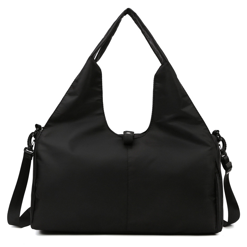 V888-ELOSUNG13077-210222-00 Black Oxford Fabric Women's Shoulder Bag, Large Capacity Yoga & Gym Bag with Separate Shoe Compartment - Stylish & Functional Sport Bag - Image 1