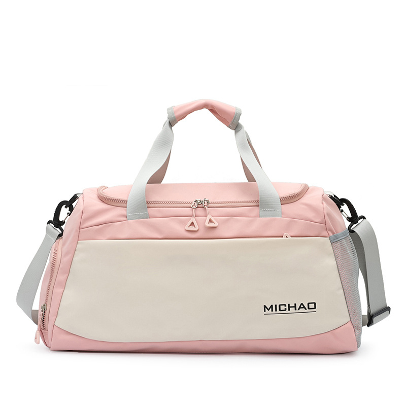 V888-ELOSUNG13082-210227-00 Pink Large Capacity Gym Bag with Wet and Dry Separation – Multifunctional Travel, Sports, and Swimming Bag for Men and Women - Image 1