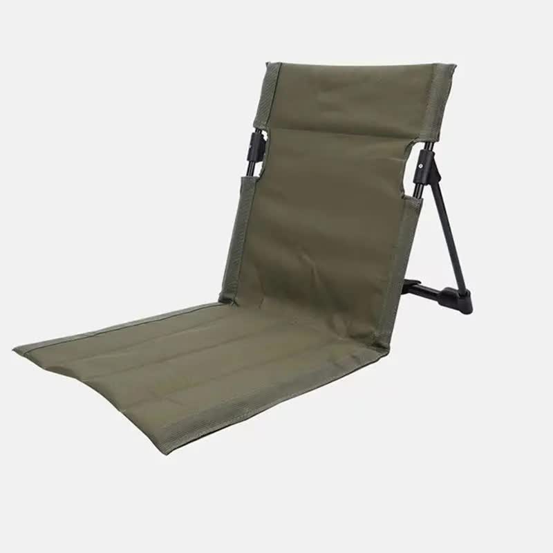 V888-ELOSUNG13211-210628-00 Green Outdoor Folding Lawn Chair with Backrest - Lightweight, Portable Camping Chair, Beach & Park Recliner, Easy-to-Carry for Relaxing Outdoors - Image 1