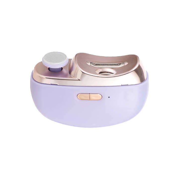 V888-ELOSUNG13446-211713-00 Purple Automatic Electric Nail Clipper & Grinder - Multi-Functional Safe Nail Trimmer for Adults & Kids - Image 1