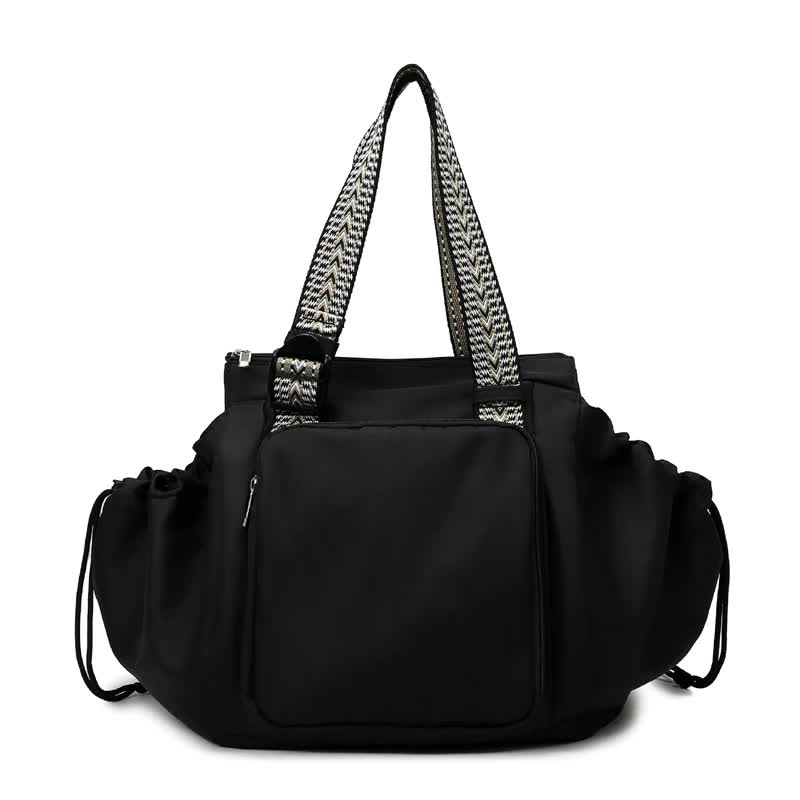 V888-ELOSUNG13709-212581-00 Black Convertible Multifunctional Baby Cradle Travel Bag - Women's Backpack, Shoulder Bag, Mummy Bag with Expandable Storage - Image 1