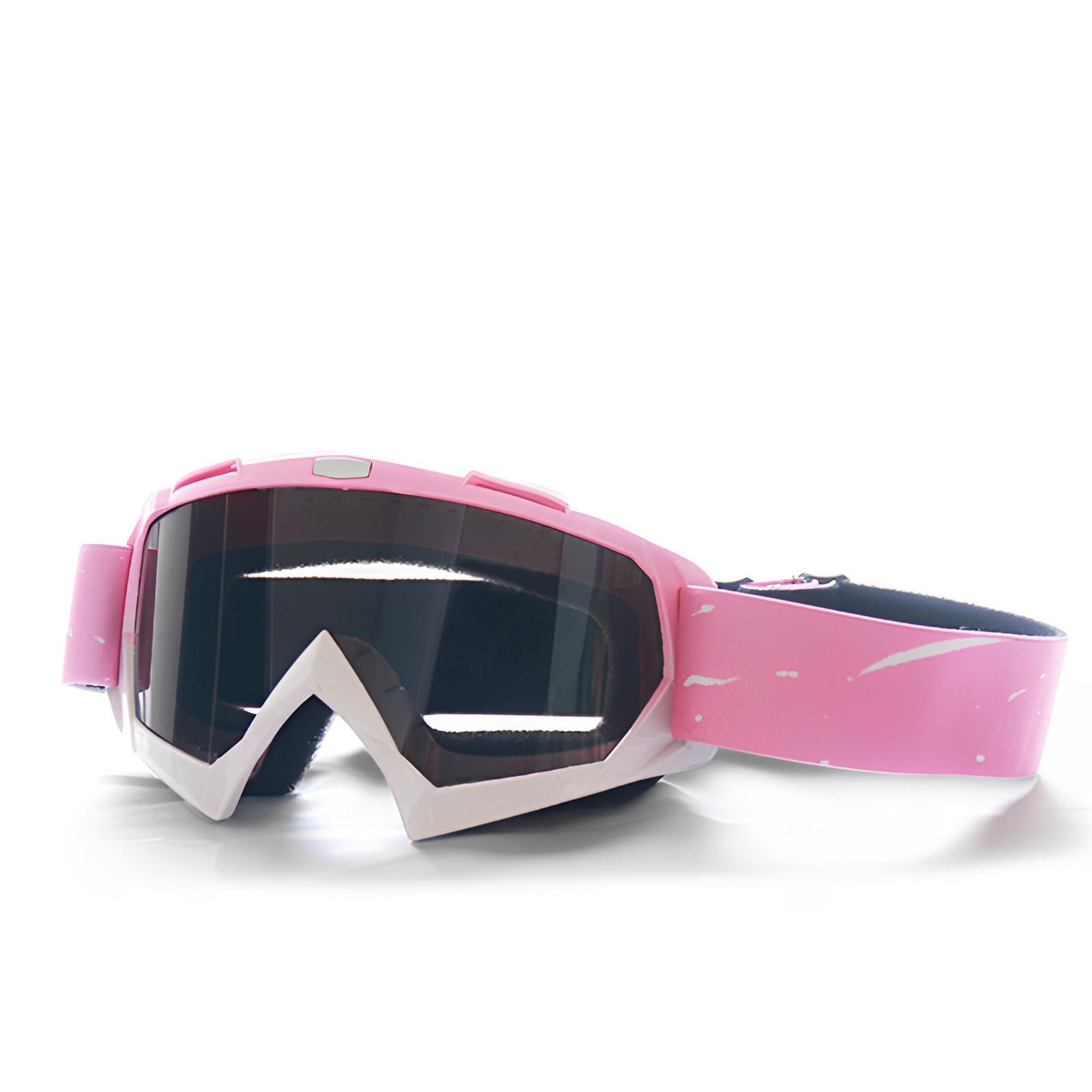 V888-ELOSUNG13716-213520-00 Progressive Pink + Grey Lenses Outdoor Protective Motorcycle Goggles - Windproof, Dustproof, Skiing, and Cycling Eyewear - Lightweight Anti-Fog Design for Men and Women - Image 1