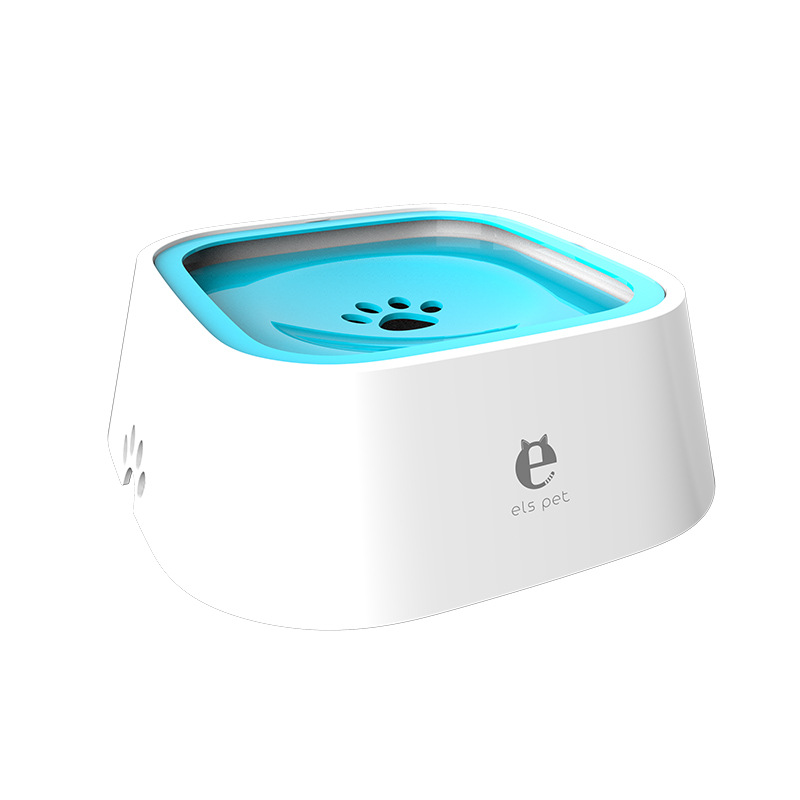 V888-ELOSUNG13854-213589-00 Blue Anti-Spill Floating Pet Water Bowl for Dogs and Cats - 1L Capacity, Splash-Proof and Anti-Wet Mouth Design - Image 1