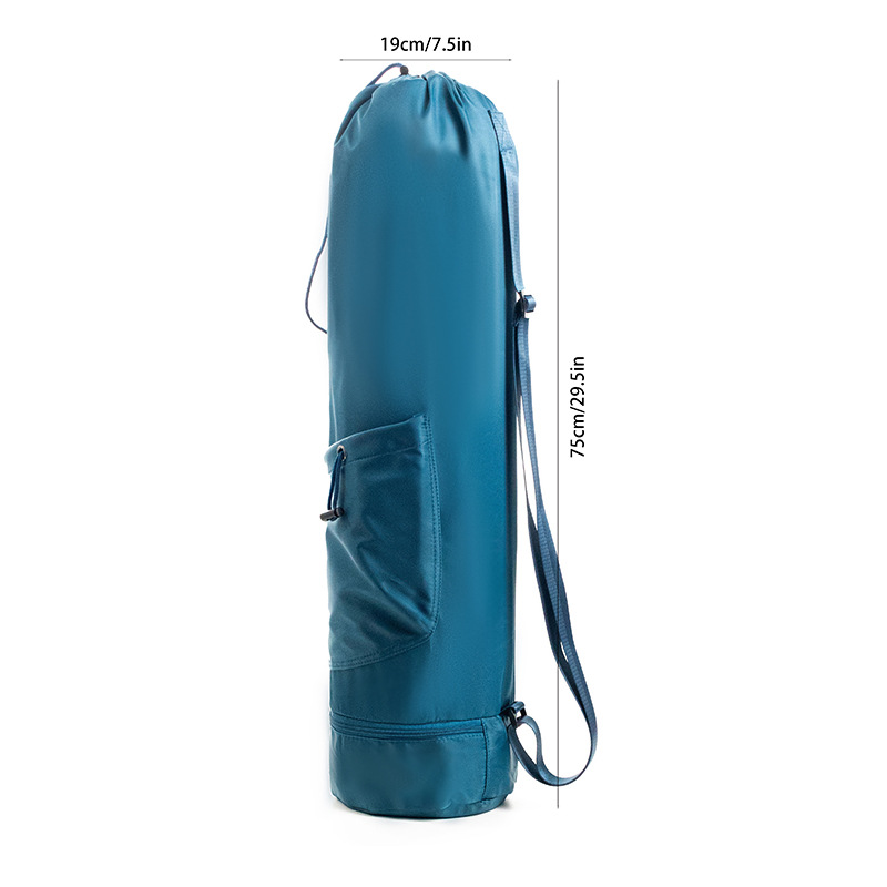 V888-ELOSUNG13913-213704-00 Dark Blue Durable Yoga Mat Carry Bag - Multi-Functional Fitness Backpack with Wet Pocket(Mugs are filming props, not included) - Image 1