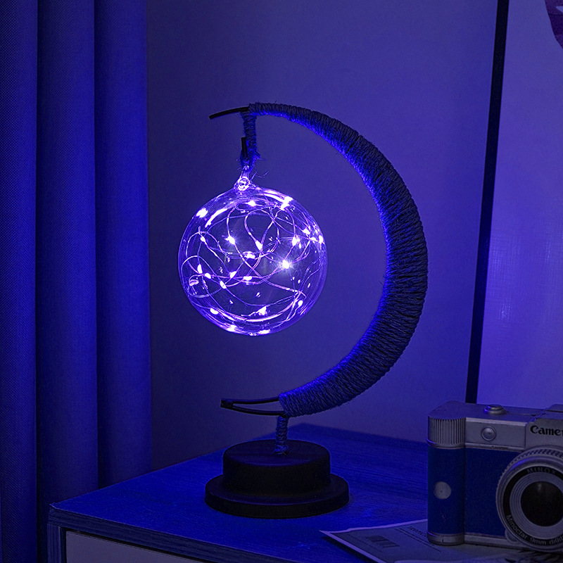 V888-ELOSUNG14002-211056-00 Blue USB model with ball LED Decorative Light with Blue Glow, USB Powered, Perfect for Bedroom, Party & Gift - Image 1