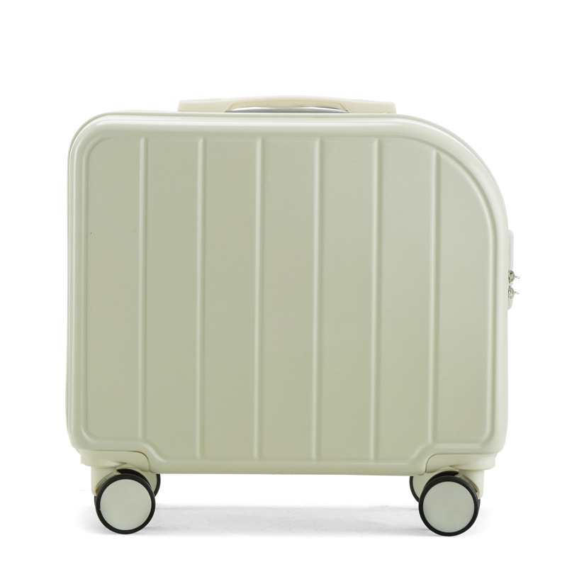 V888-ELOSUNG15009-211448-00 Grain White 18-Inch Lightweight Carry-On Luggage - Waterproof & Anti-Theft Suitcase with Silent Universal Wheels - Image 1